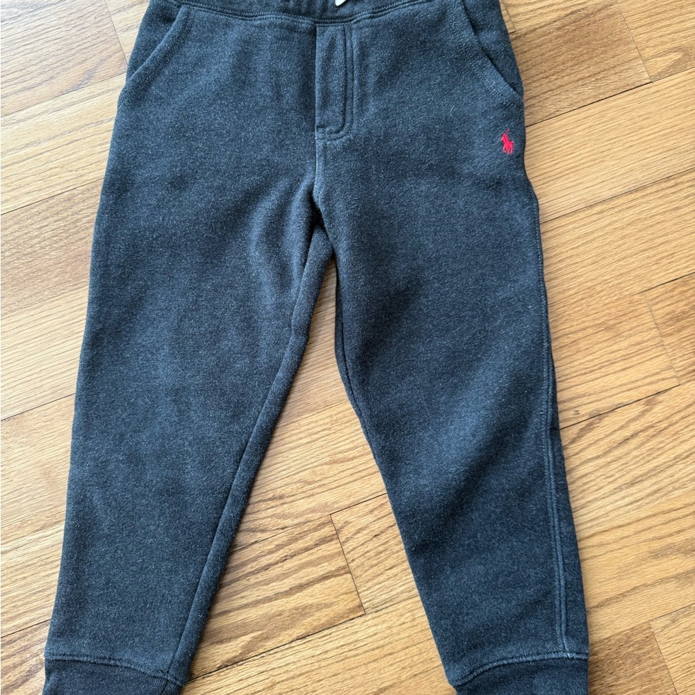 Ralph Lauren Charcoal Joggers with Red Logo